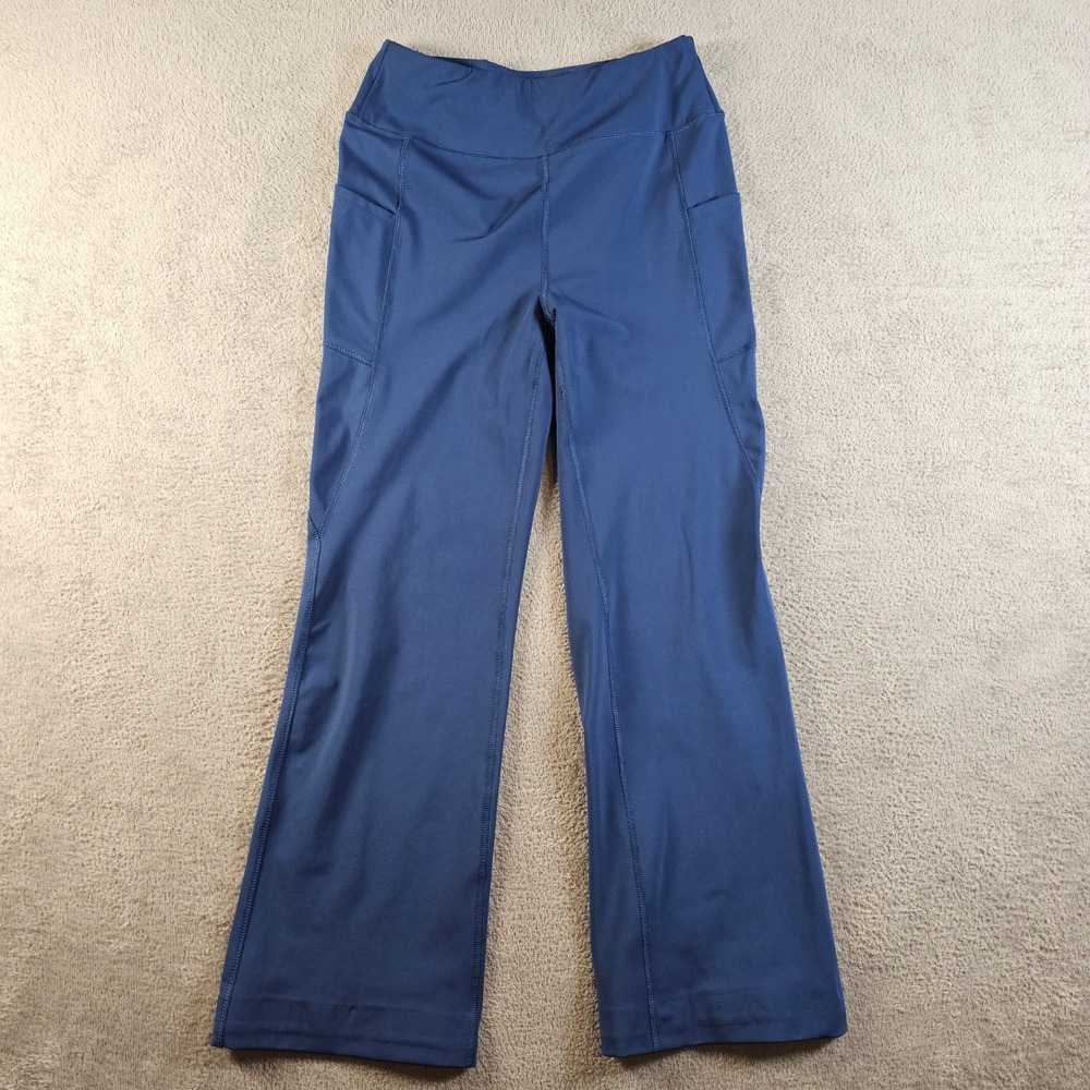 Zelos Womens‎ Navy Blue High Rise Wide Leg Activewear Yoga Pants Plus Size 1X